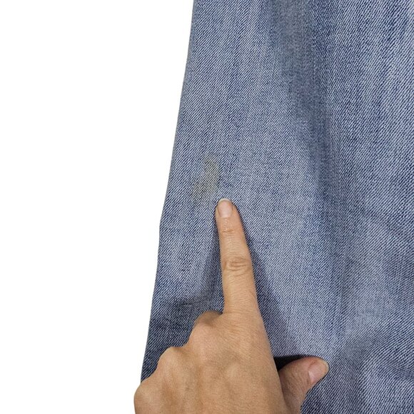 Rock Revival Ecton Boot Embroidered Denim Jeans 32 Light Wash Distressed Casual - Picture 5 of 15